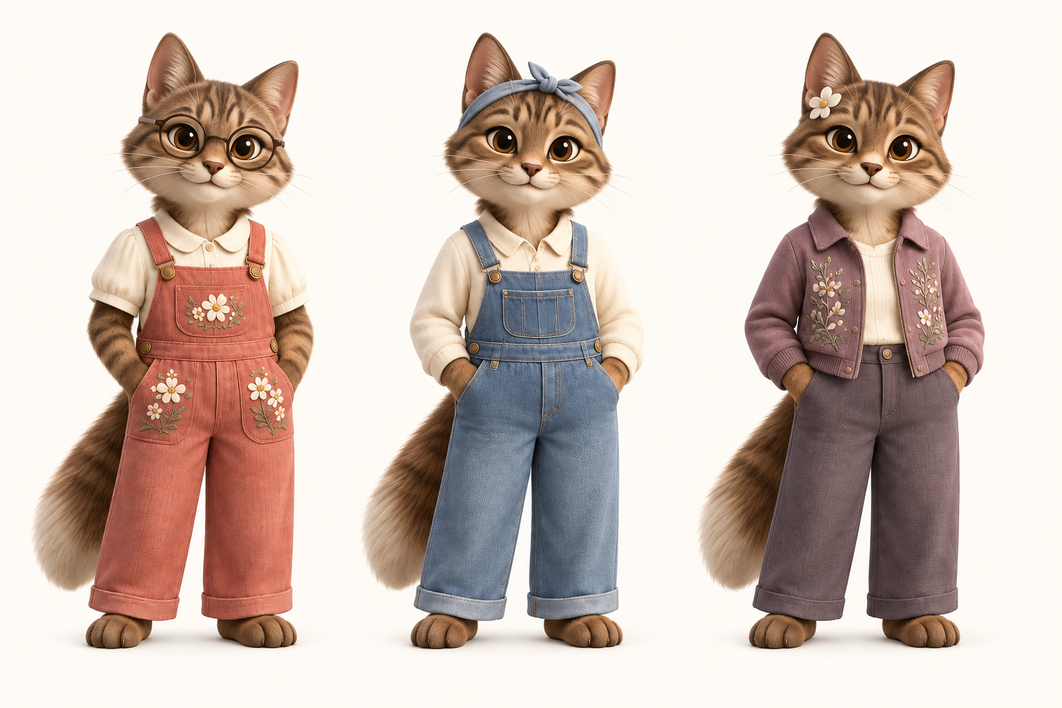The app’s cat character with glasses